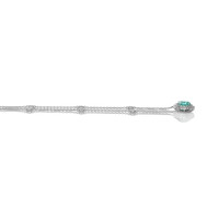 1.83 Ct. Paraiba Tourmaline Natural Diamond Pave Necklace, 18K White Gold Image