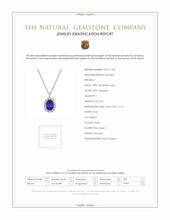 4.95 Ct. Tanzanite Natural Diamond Pave Pendant, 18K White Gold Scan Report