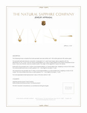 2.51 Ct. Yellow Sapphire and Natural Diamond Antique Style Pendant, 18K White & Yellow Appraisal