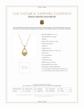 2.51 Ct. Yellow Sapphire and Natural Diamond Antique Style Pendant, 18K White & Yellow Scan Report