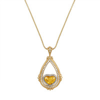 2.51 Ct. Sapphire 18K White & Yellow pendant