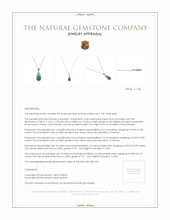 14.60 Ct. Tourmaline Natural Diamond Pave Pendant, 18K White Gold Appraisal