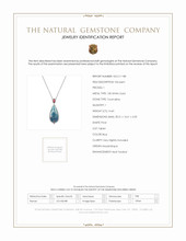14.60 Ct. Tourmaline Natural Diamond Pave Pendant, 18K White Gold Scan Report
