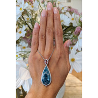 14.60 Ct. Tourmaline Natural Diamond Pave Pendant, 18K White Gold Life Style