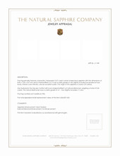 3.07 Ct. Blue Sapphire and Natural Diamond Three Stone Ring, Platinum 950 Appraisal