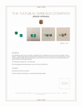2.60 Ct.Tw. Emerald Studs Earrings, 14K White Gold Appraisal