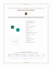 2.60 Ct.Tw. Emerald Studs Earrings, 14K White Gold Scan Report