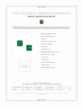 2.60 Ct.Tw. Emerald Studs Earrings, 14K White Gold Scan Report
