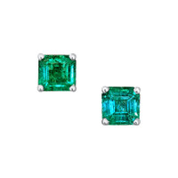 2.60 Ct.Tw. Emerald 14K White Gold earring