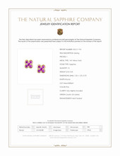 0.32 Ct.Tw.Total Carat Weight Pink Sapphire Studs Earrings, 14K Yellow Gold Scan Report