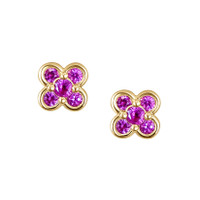 0.32 Ct.Tw. Sapphire 14K Yellow Gold earring