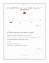 1.35 Ct. Tanzanite Natural Diamond Pave Necklace, 14K Rose Gold Appraisal