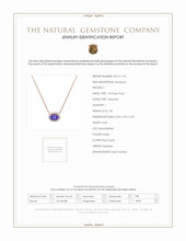 1.35 Ct. Tanzanite Natural Diamond Pave Necklace, 14K Rose Gold Scan Report