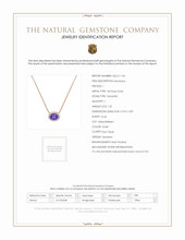 1.35 Ct. Tanzanite Natural Diamond Pave Necklace, 14K Rose Gold Scan Report