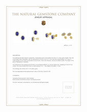 2.71 Ct.Tw.Total Carat Weight Violet Tanzanite and Natural Diamond Studs Earrings, 14K Yellow Gold Appraisal
