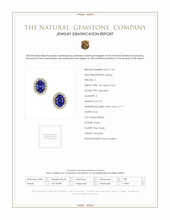 2.71 Ct.Tw. Tanzanite Natural Diamond Studs Earrings, 14K Yellow Gold Scan Report