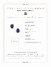 2.71 Ct.Tw. Tanzanite Natural Diamond Studs Earrings, 14K Yellow Gold Scan Report