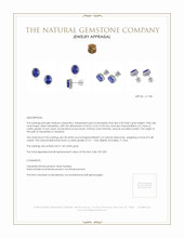 2.05 Ct.Tw. Tanzanite Natural Diamond Studs Earrings, 14K White Gold Appraisal