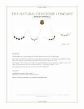 6.86 Ct. Violet Tanzanite and Natural Diamond Pave Necklace, 14K Yellow Gold Appraisal