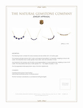 6.86 Ct. Tanzanite Natural Diamond Pave Necklace, 14K Yellow Gold Appraisal