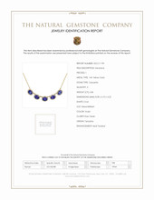 6.86 Ct. Tanzanite Natural Diamond Pave Necklace, 14K Yellow Gold Scan Report