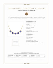 6.86 Ct. Tanzanite Natural Diamond Pave Necklace, 14K Yellow Gold Scan Report