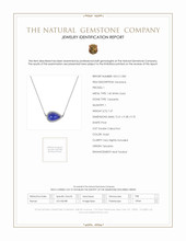 7.27 Ct. Tanzanite Natural Diamond Pave Necklace, 14K White Gold Scan Report