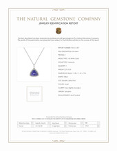 9.50 Ct. Tanzanite Natural Diamond Pave Pendant, 14K White Gold Scan Report