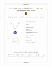 8.41 Ct. Tanzanite Natural Diamond Pave Pendant, 14K White Gold Scan Report