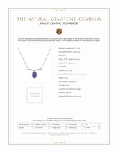 12.24 Ct. Tanzanite Natural Diamond Pave Necklace, 14K White Gold Scan Report
