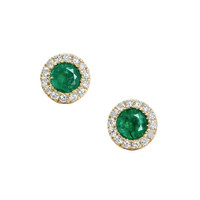 0.53 Ct.Tw. Emerald 14K Yellow Gold earring