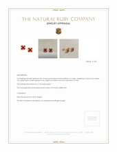 0.53 Ct.Tw. Ruby Studs Earrings, 14K Yellow Gold Appraisal