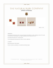 0.53 Ct.Tw.Total Carat Weight Ruby Studs Earrings, 14K Yellow Gold Appraisal