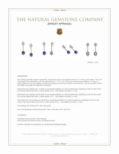 10.10 Ct.Tw.Total Carat Weight Violet Tanzanite and Natural Diamond Pave Earrings, 18K White Gold Appraisal