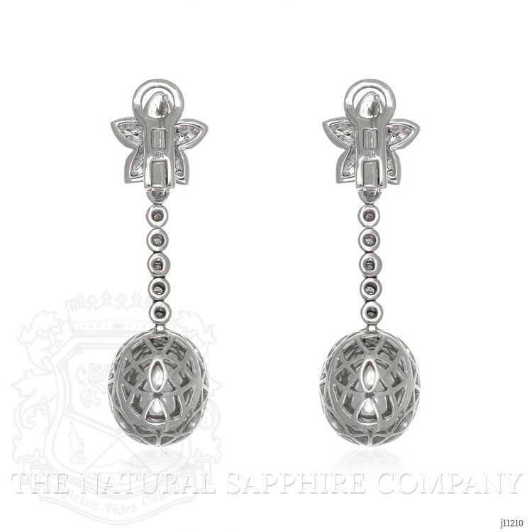 10.10 Ct.Tw. Tanzanite Natural Diamond Pave Earrings, 18K White Gold