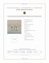 2.16 Ct.Tw.Total Carat Weight Topaz Natural Diamond Studs Earrings, 14K White Gold Scan Report