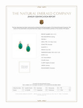 0.82 Ct.Tw. Emerald Natural Diamond Studs Earrings, 14K Yellow Gold Scan Report