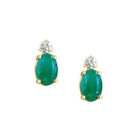 0.82 Ct.Tw. Emerald 14K Yellow Gold earring