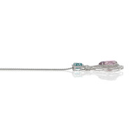 9.65 Ct. Tourmaline Zircon Pave Pendant, 18K White Gold Image