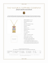 1.93 Ct. Mixed Sapphire and Natural Diamond Antique Style Pendant, 18K White & Yellow Scan Report