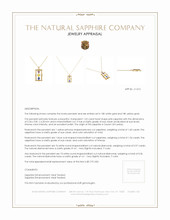 1.02 Ct. Mixed Sapphire and Natural Diamond Pave Pendant, 18K White & Yellow Appraisal