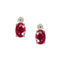 1.06 Ct.Tw. Ruby 14K Yellow Gold earring