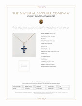 1.42 Ct. Blue Sapphire Religious Pendant, 14K White Gold Scan Report