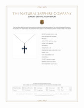 1.42 Ct. Blue Sapphire Religious Pendant, 14K White Gold Scan Report