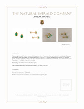0.66 Ct.Tw.Total Carat Weight Emerald Studs Earrings, 14K Yellow Gold Appraisal