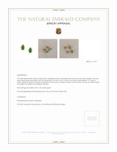 0.66 Ct.Tw. Emerald Studs Earrings, 14K Yellow Gold Appraisal