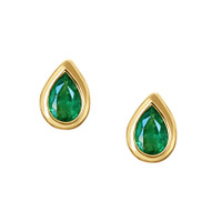 0.66 Ct.Tw. Emerald 14K Yellow Gold earring