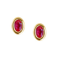 0.77 Ct.Tw. Ruby Studs Earrings, 14K Yellow Gold Image