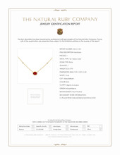 0.93 Ct. Ruby and Natural Diamond Bezel Necklace, 14K Yellow Gold Scan Report