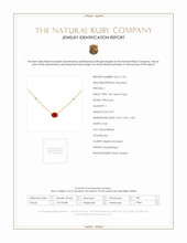0.93 Ct. Ruby Natural Diamond Bezel Necklace, 14K Yellow Gold Scan Report